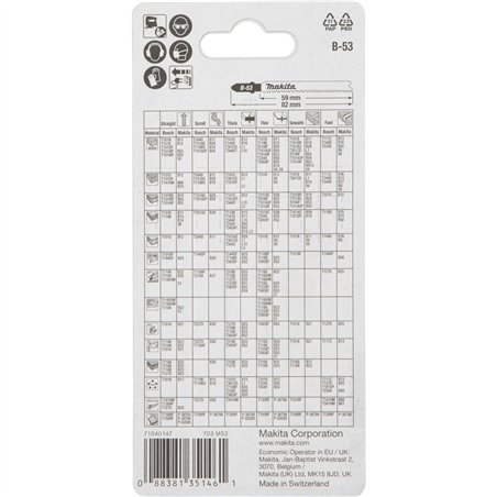 Makita lama seghetto alt. B-53 laminato