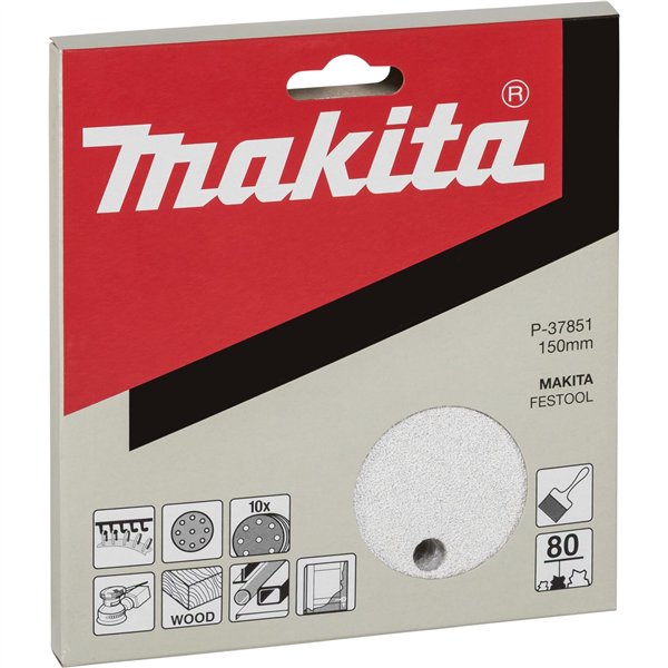 Makita carta abr. vel. 150mm K80 10pz.