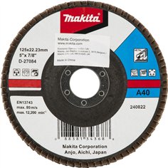 Makita Fächerschleifscheibe 125mm A40
