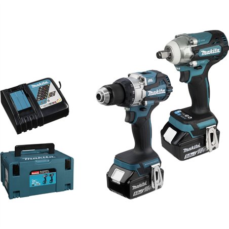 Makita DLX2533TJ Akku-Kombo-Kit DDF489 + DTW300 + 2x5Ah + Makpac
