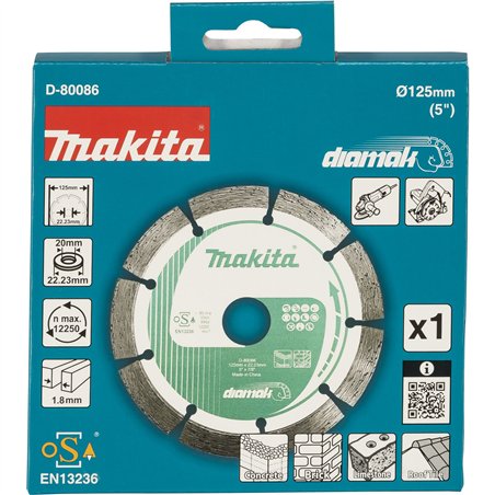 Makita  D-80086 Diamantscheibe 125x22,23 DIAMAK