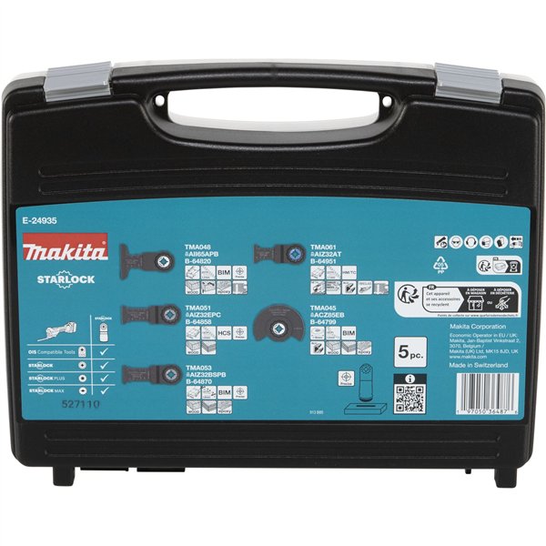 Makita  E-24935 Multitool STARLOCK Set 5-tlg.