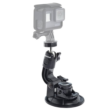 Mantona supporto a ventosa XL 1/4 pollici + GoPro Mount