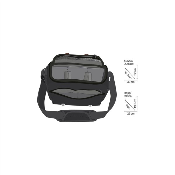 Mantona borsa fotografica Milano grande nero