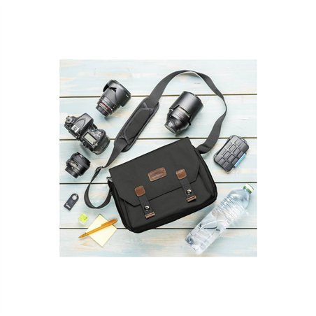 Mantona borsa fotografica Milano grande nero