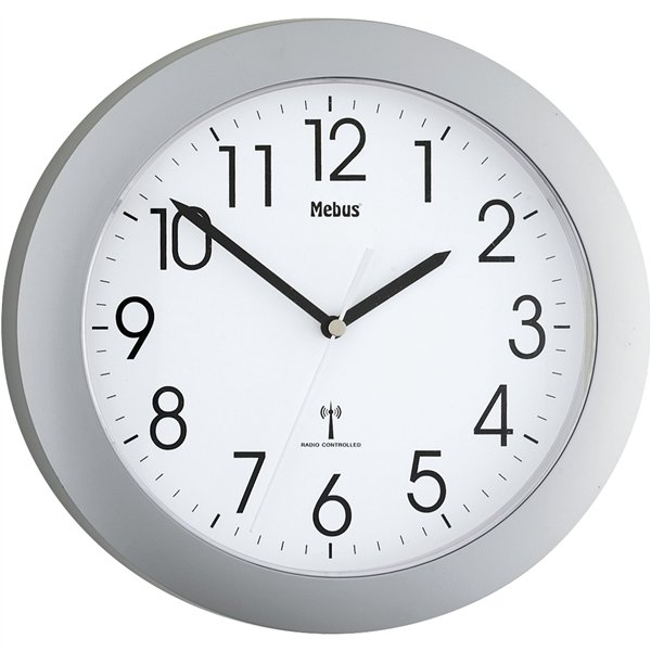 Mebus 52451 orologio da parete radiocomandato argento