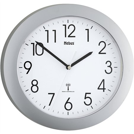 Mebus 52451 orologio da parete radiocomandato argento