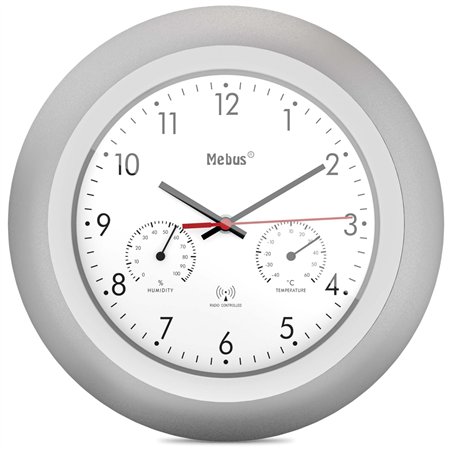 Mebus 19450  orologio da parete radiocontr. con termom. e igrom.