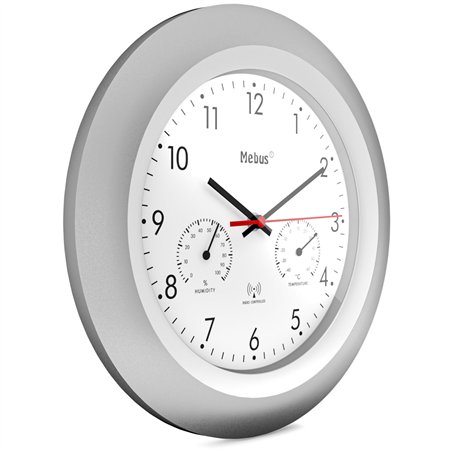 Mebus 19450  orologio da parete radiocontr. con termom. e igrom.