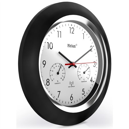 Mebus 19453  orologio da parete radiocontr. con termom. e igrom.