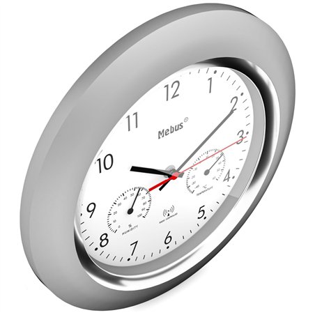 Mebus 19454 orologio da parete radiocontr. con termom. e igrom.
