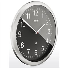 Mebus 19812 orologio da parete radiocontrollato nero/argento 2