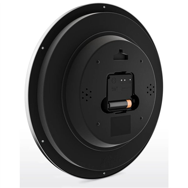 Mebus 19812 orologio da parete radiocontrollato nero/argento