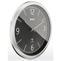 Mebus 19813 orologio da parete radiocontrollato nero/argento 2
