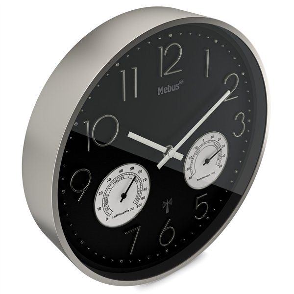 Mebus 12988 orologio da parete radiocontr. con termo-igrometro