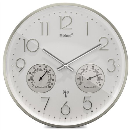 Mebus 12989 orologio da parete radiocontr. con termo-igrometro
