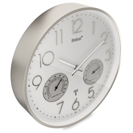 Mebus 12989 orologio da parete radiocontr. con termo-igrometro