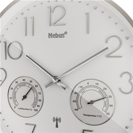 Mebus 12989 orologio da parete radiocontr. con termo-igrometro