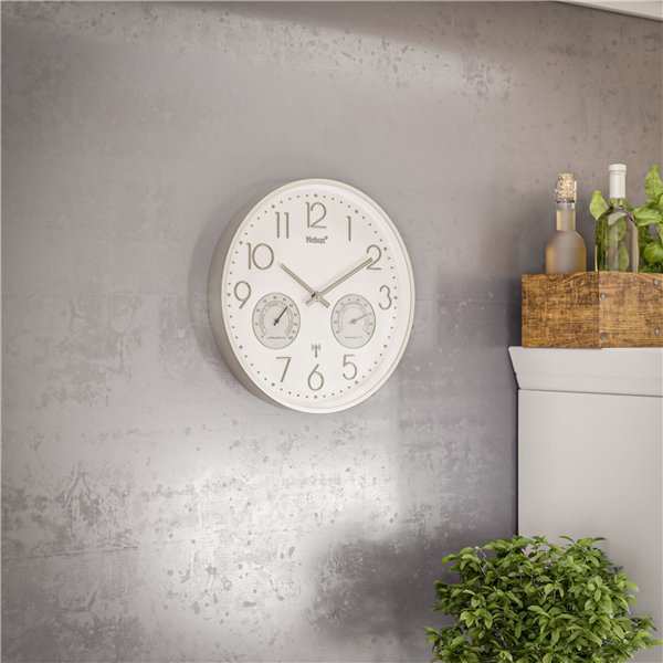 Mebus 12989 orologio da parete radiocontr. con termo-igrometro