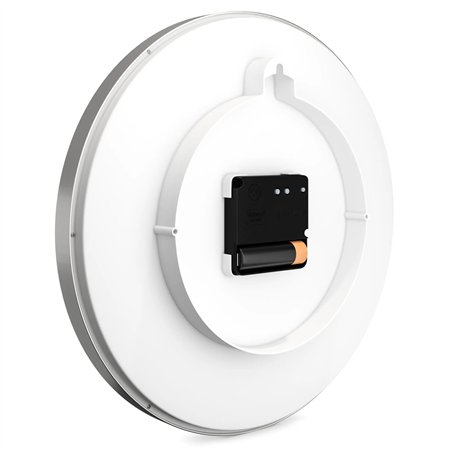 Mebus 19776 orologio da parete radiocontrollato argento/bianco