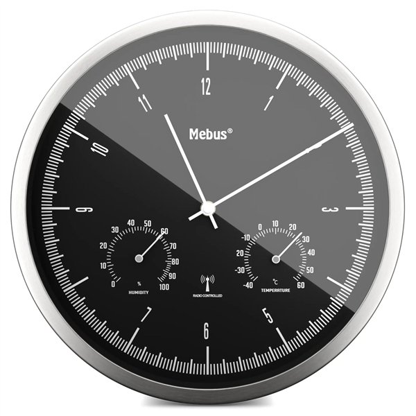 Mebus 19777 orologio da parete radiocontr. con termo-igrometro