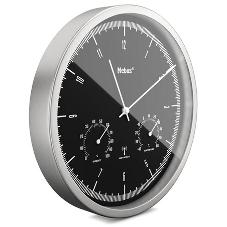 Mebus 19777 orologio da parete radiocontr. con termo-igrometro
