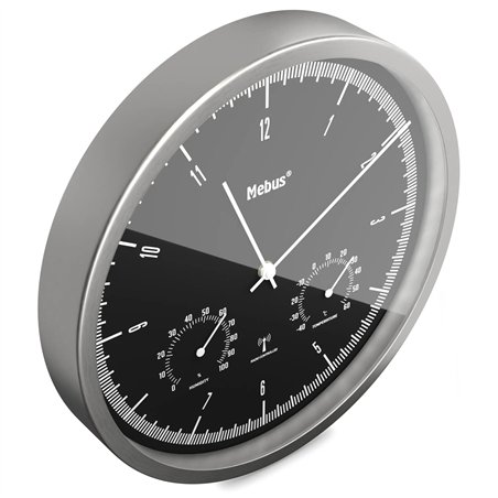Mebus 19777 orologio da parete radiocontr. con termo-igrometro