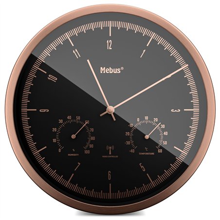 Mebus 19778 orologio da parete radiocontr. con termo-igrometro