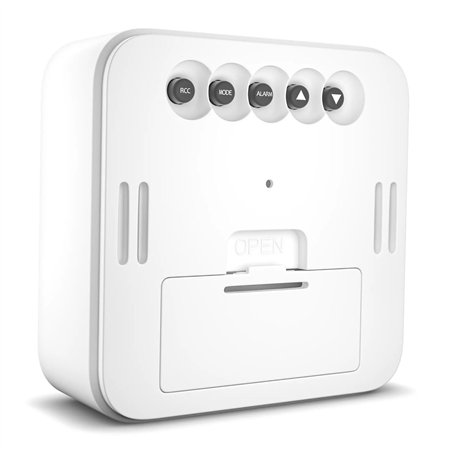 Mebus 27247  bianco/look legno Sveglia radiocontrollata digital