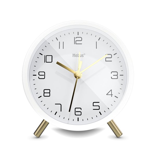 Mebus 56973 bianco Sveglia al quarzo