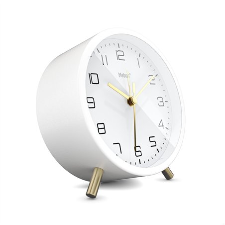 Mebus 56973 bianco Sveglia al quarzo