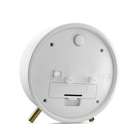 Mebus 56973 bianco Sveglia al quarzo