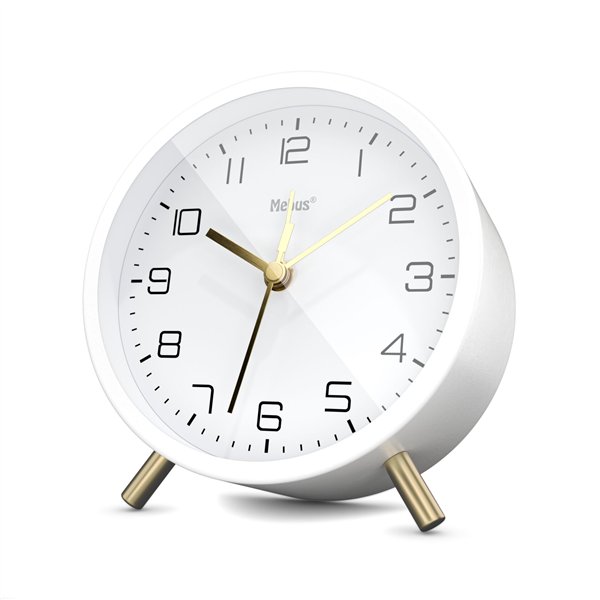 Mebus 56973 bianco Sveglia al quarzo