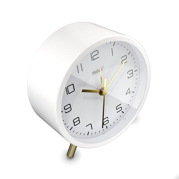 Mebus 56973 bianco Sveglia al quarzo