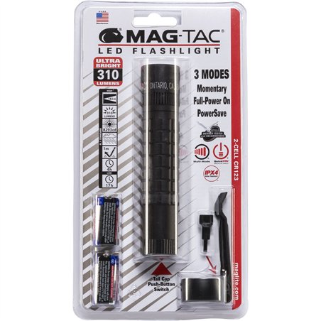 Maglite Mag-Tac plain bezel torcia elettrica nero