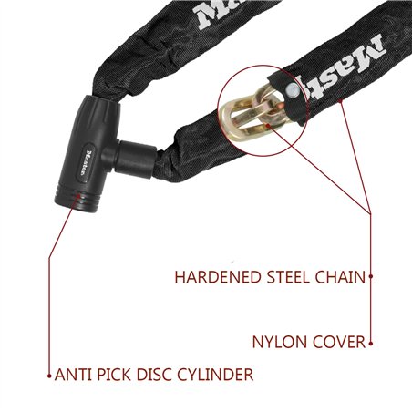 Master Lock lucchetto a catena 0,9m x 8mm 8391EURDPRO