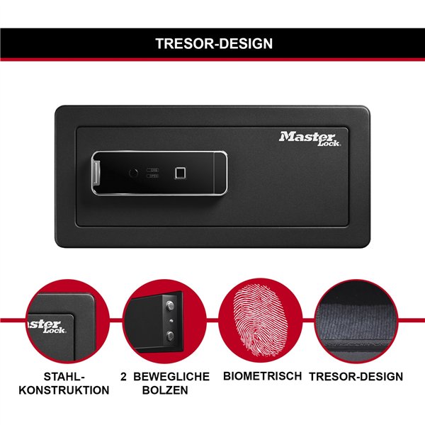 Master Lock cassaforte di sicur. biometrica grande LX110BEURHRO