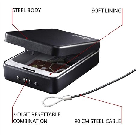 Master Lock cassetta di sicurez. portatile  P005CEURBLKHRO