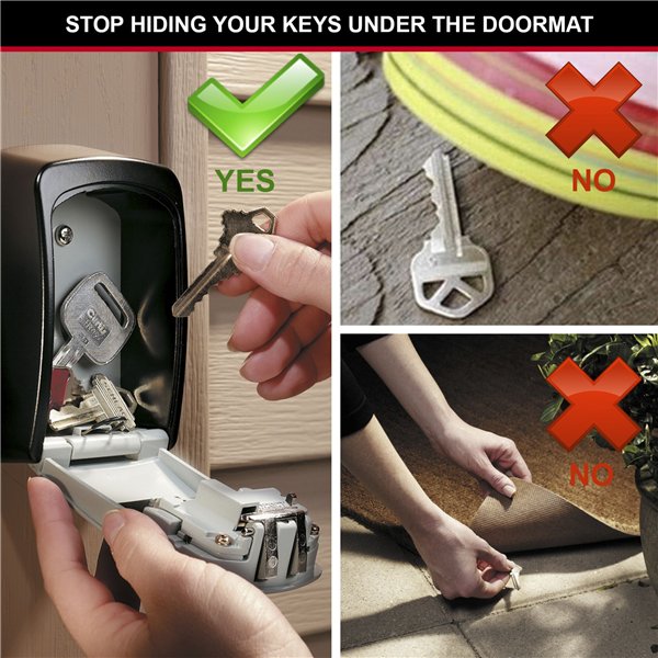 Master Lock cassaforte per chiavi set mont.Classic 5401EURD