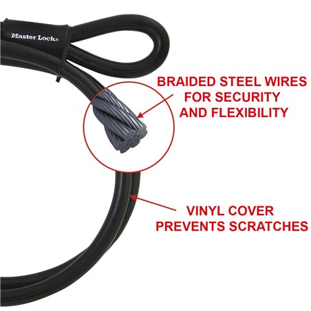 Master Lock cavo con estremità a cappio acciaio 49EURD