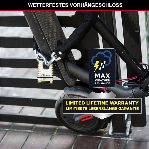 Master Lock Vorhängeschloss con 8-kant.28mm Bügel M1177EURDCC