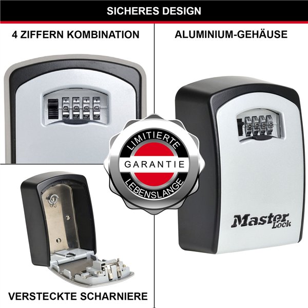 Master Lock cassaforte per chiavi + set montaggio