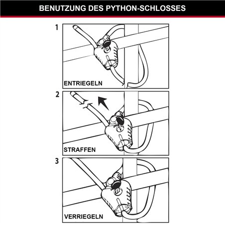 Master Lock cavo antifurto regolabile Python 10mm 8433EURD