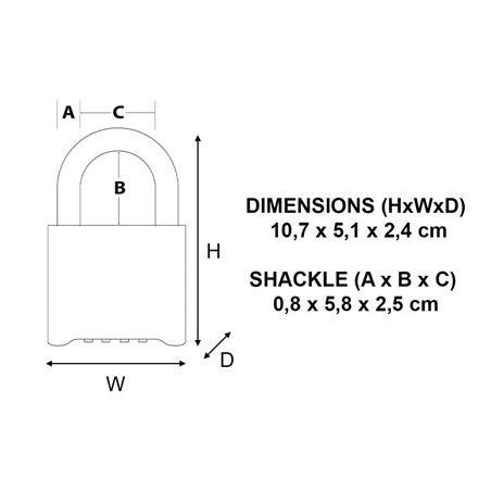 Master Lock lucchetto combinaz. di zinco 175EURDLH