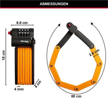 Master Lock lucchetto pieghevole con combinazione 8336EURDPRO