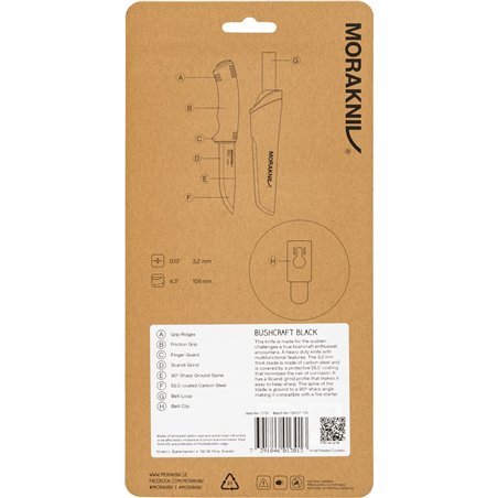 Morakniv Bushcraft coltello outdoor lama nera