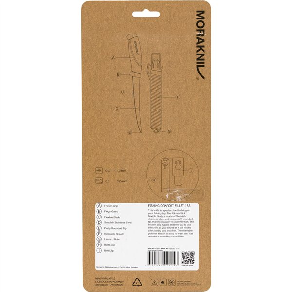 Morakniv coltello da pesca filett. Fishing Comfort 155