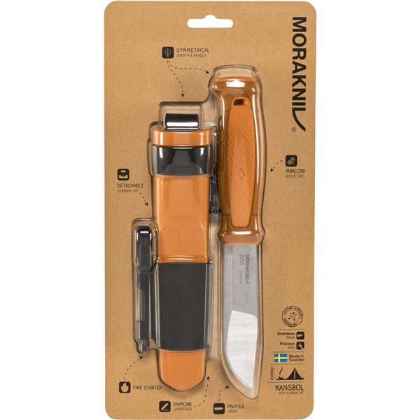 Morakniv Kansbol con Survival-Kit arancione