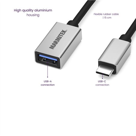 Marmitek Connect USB-C to USB-A adatt.