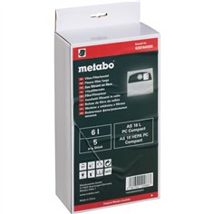 Metabo 5 sacchetti tess. non t. 6 l, AS 18 L PC Compact